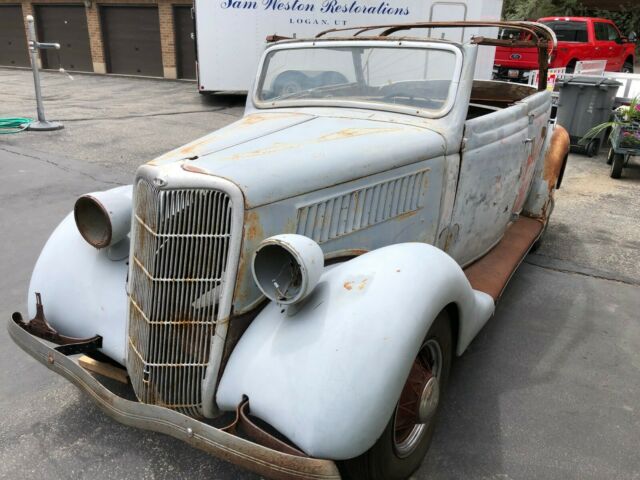 1935 Gray Ford Convertible Sedan Convertible
