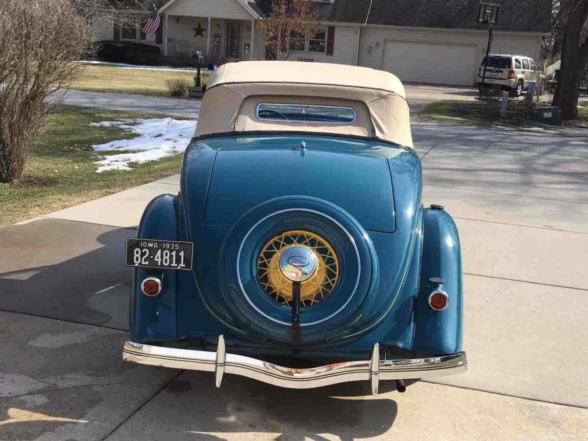 1935 Blue Ford Roadster Convertible