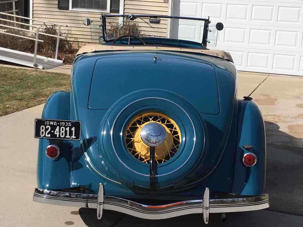 1935 Blue Ford Roadster Convertible