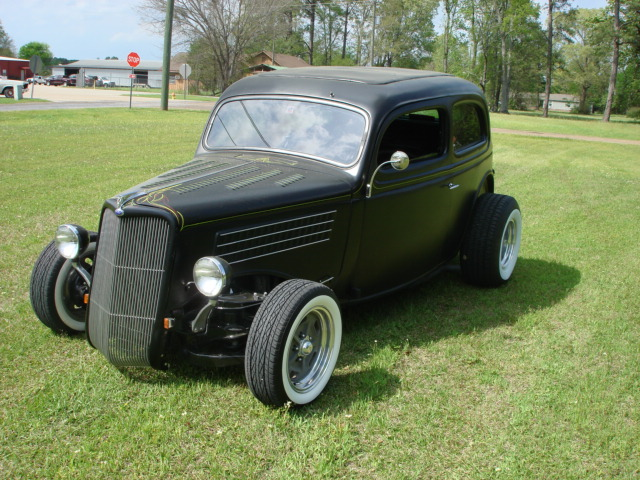 1935 Black Ford Custom  Tudor Sedan