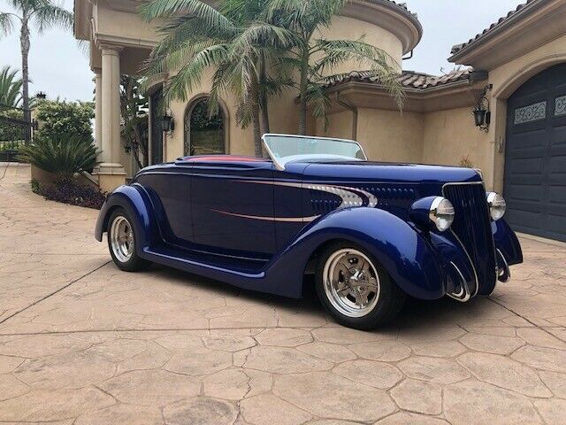 1936 Blue Ford Roadster Convertible
