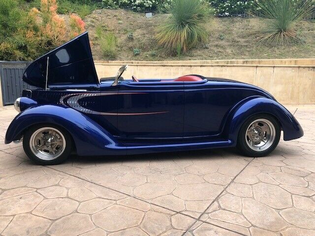 1936 Blue Ford Roadster Convertible