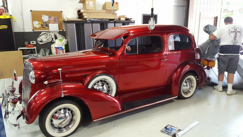 1936 Red Chevrolet Classic Coupe