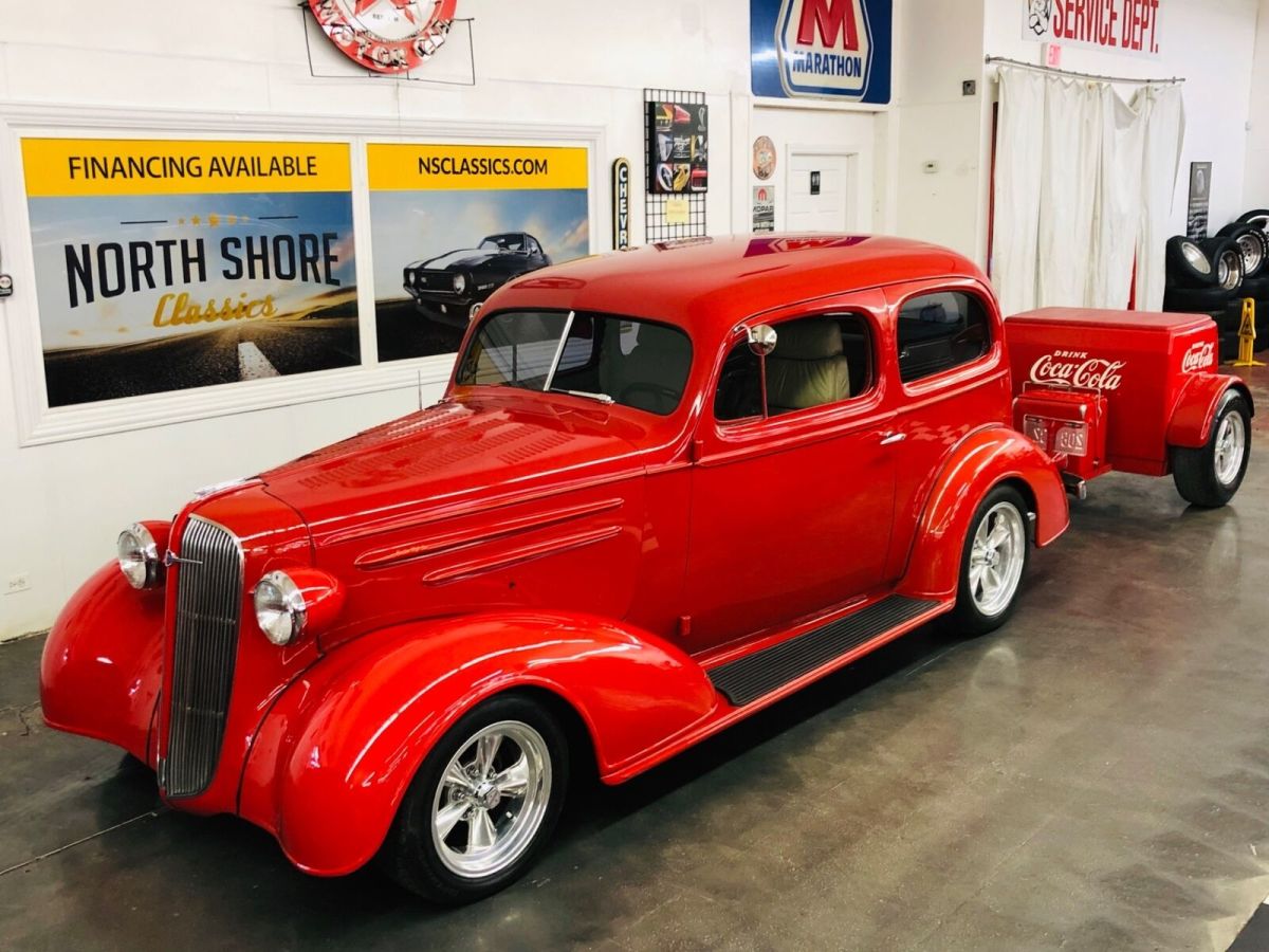 1936 Red Chevrolet Hot Rod / Street Rod 2 Door