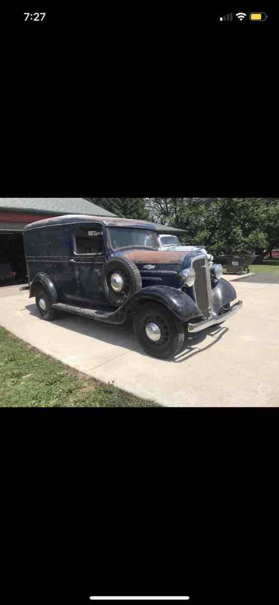 1936 Blue Chevrolet Panel Wagon
