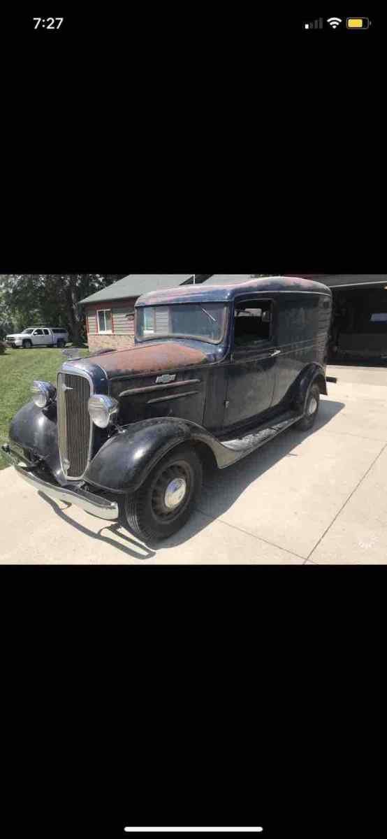 1936 Blue Chevrolet Panel Wagon