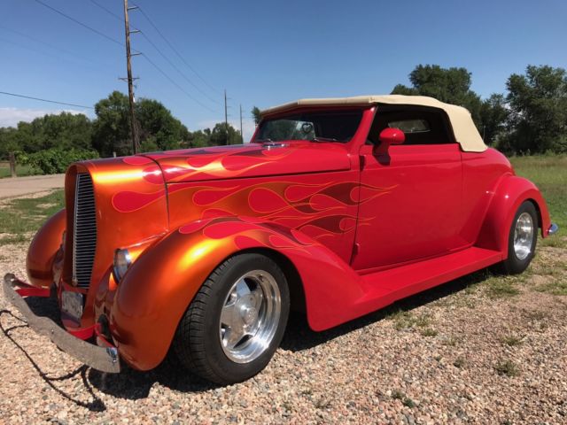 1936 Red Chrysler Custom Roadster Convertible