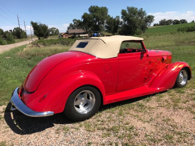 1936 Red Chrysler Custom Roadster Convertible