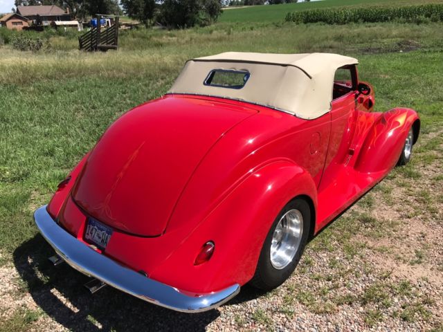 1936 Red Chrysler Custom Roadster Convertible
