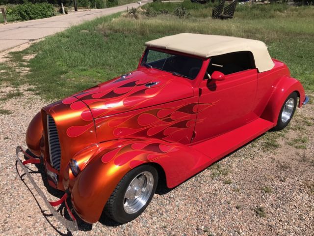 1936 Red Chrysler Custom Roadster Convertible