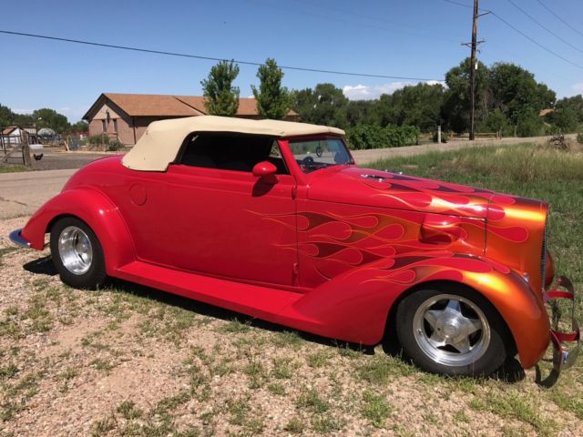 1936 Red Chrysler Custom Roadster Convertible