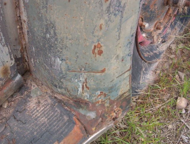 1936 rust & blue Ford 4 DOOR SEDAN HOLY HUMPBACK SEDAN