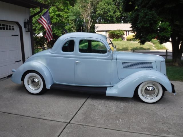 1936 Aquarious Blue Ford 5 window Coupe Coupe