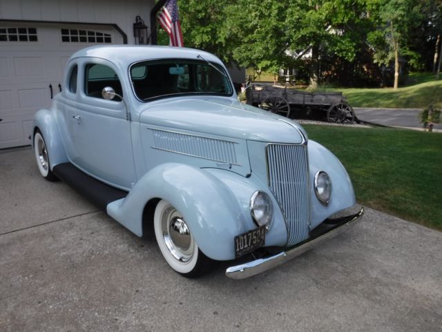 1936 Aquarious Blue Ford 5 window Coupe Coupe