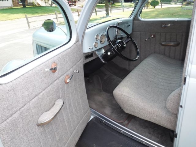 1936 Aquarious Blue Ford 5 window Coupe Coupe