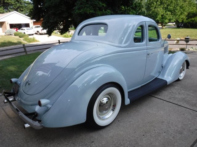 1936 Aquarious Blue Ford 5 window Coupe Coupe