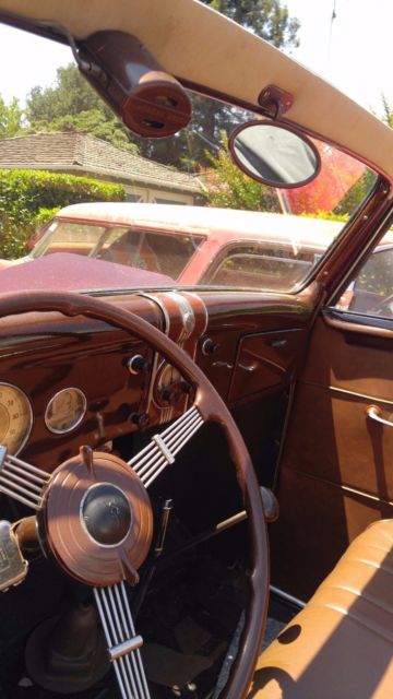 1936 BURGUNDY Ford 86 Convertible