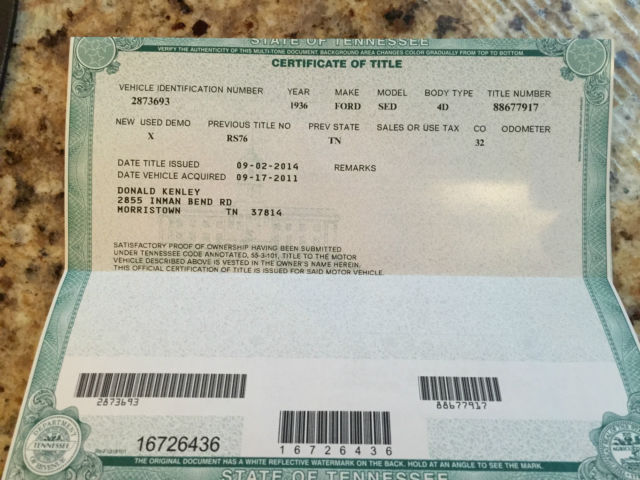 1936 Green Ford Other Sedan