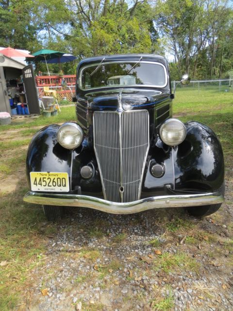 1936 Black Ford 2 Door Touring Humpback. Touring Humpback