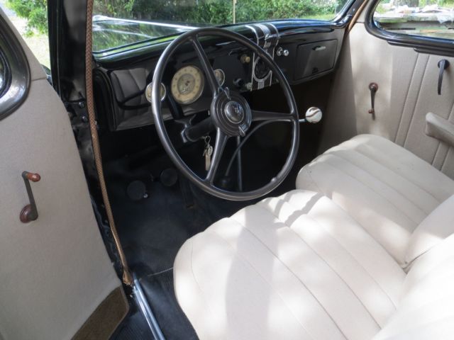 1936 Black Ford 2 Door Touring Humpback. Touring Humpback