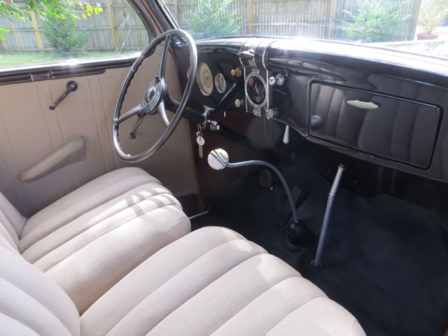1936 Black Ford 2 Door Touring Humpback. Touring Humpback