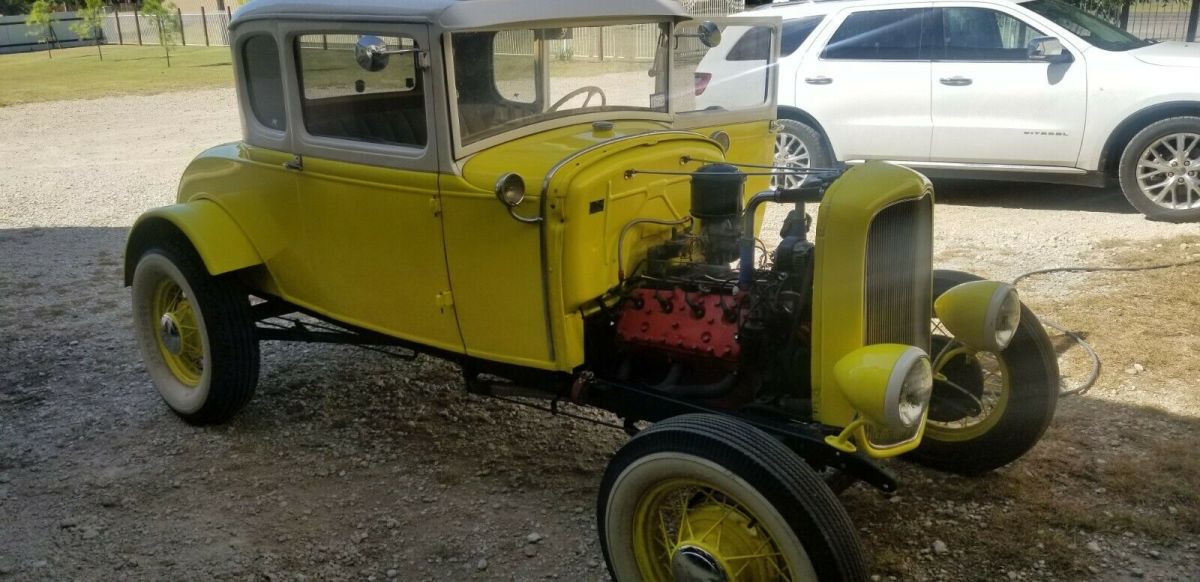 1932 Yellow Ford Model A Coupe
