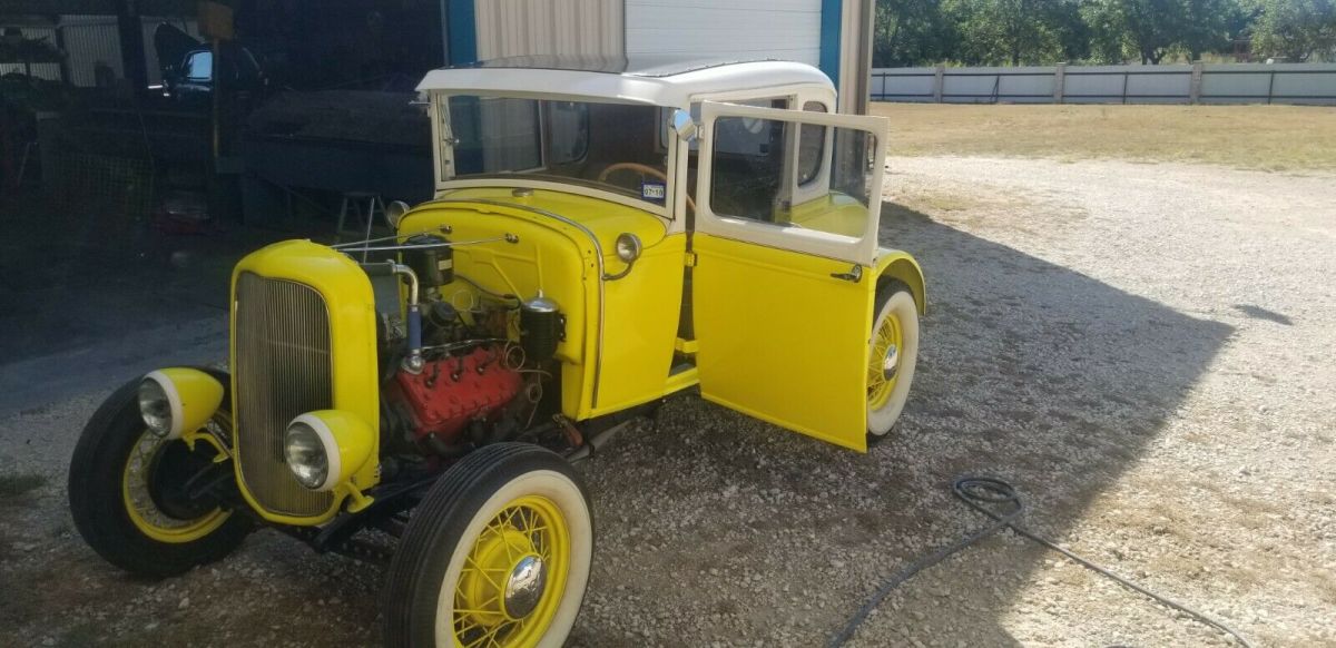 1932 Yellow Ford Model A Coupe