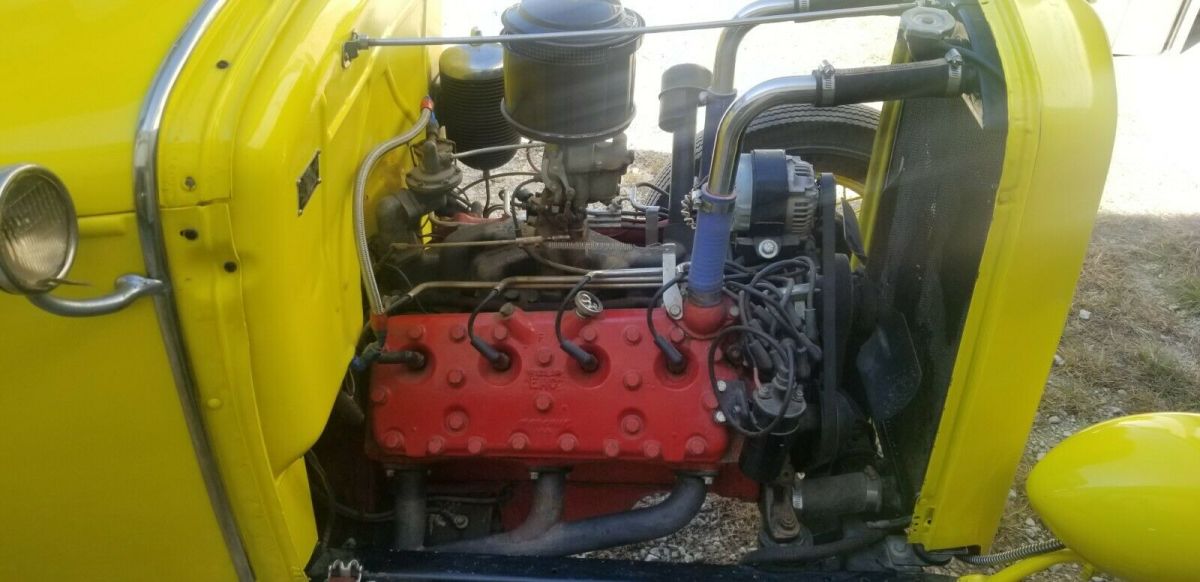 1932 Yellow Ford Model A Coupe