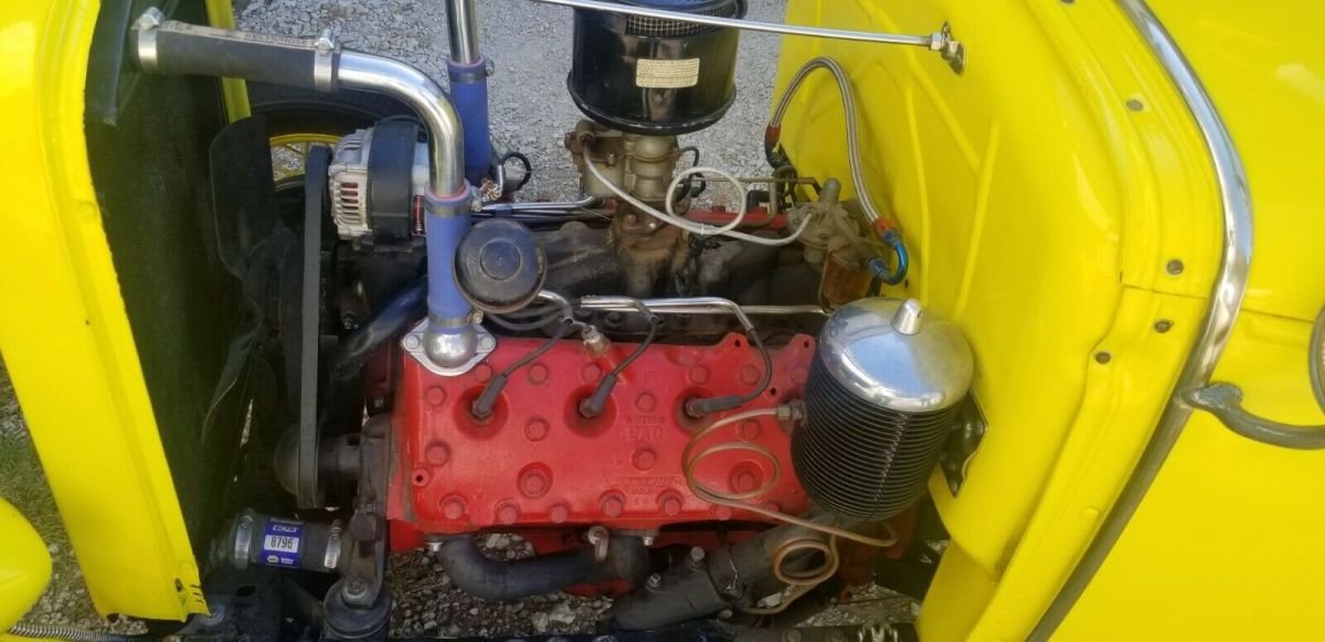 1932 Yellow Ford Model A Coupe