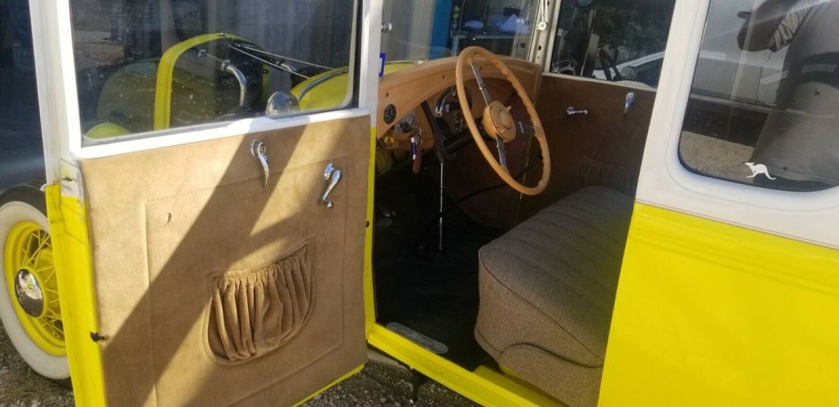 1932 Yellow Ford Model A Coupe