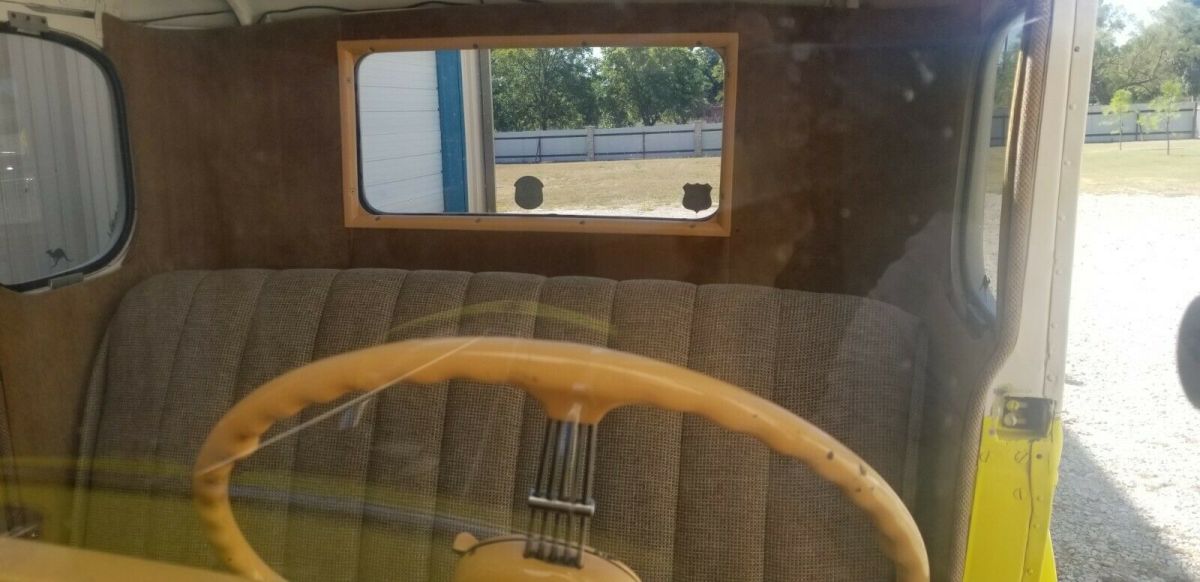 1932 Yellow Ford Model A Coupe