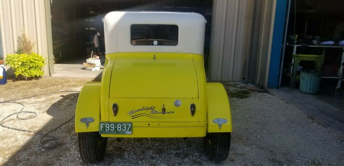 1932 Yellow Ford Model A Coupe