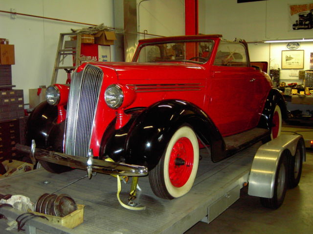 1936 Red and Black Plymouth Other Convertible