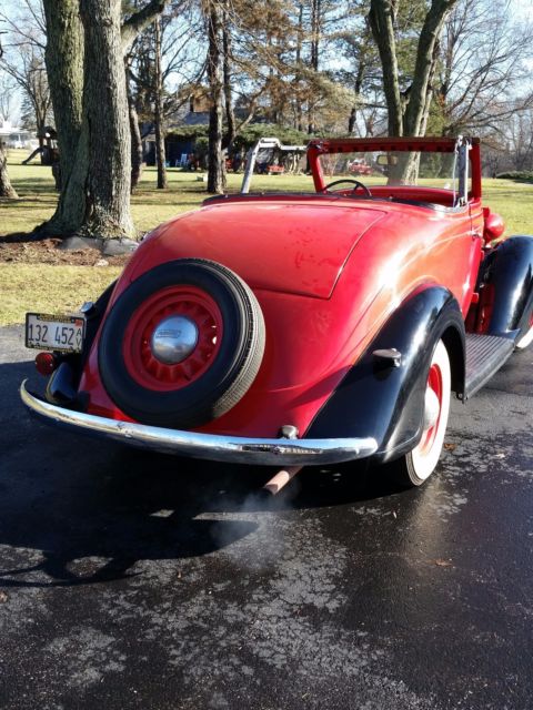 1936 Red and Black Plymouth Other Convertible