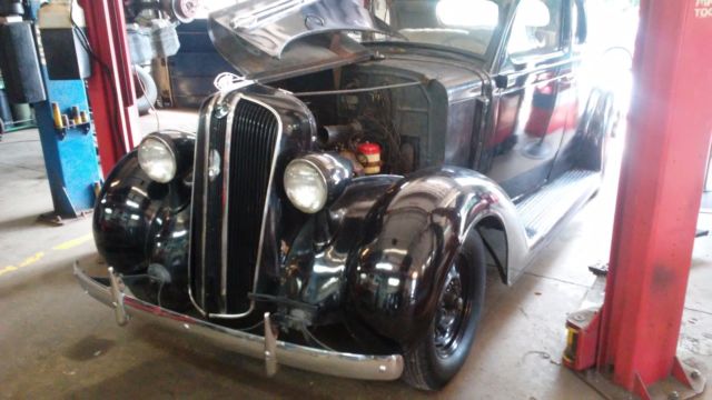 1936 Black Plymouth PD Coupe