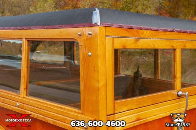 1936 Green and Wood Plymouth Suburban Wagon