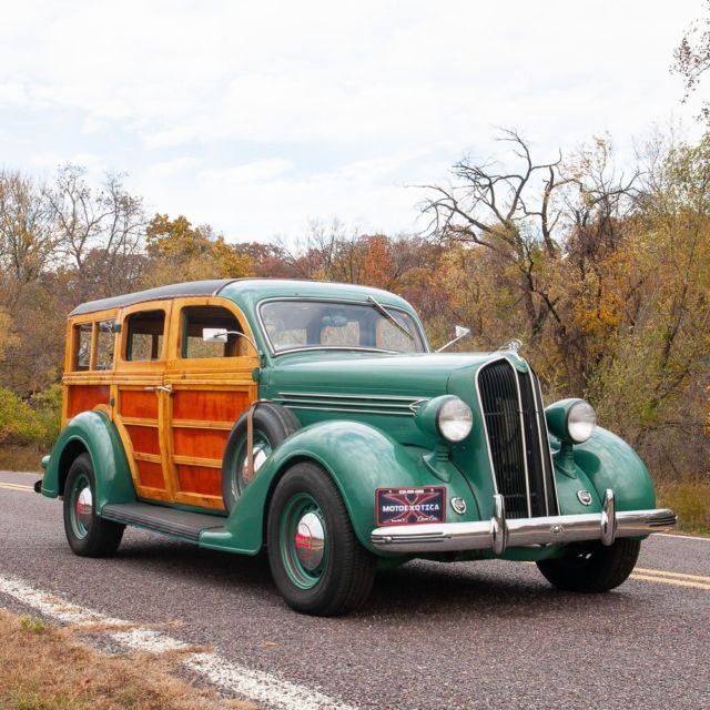 1936 Green and Wood Plymouth Suburban Wagon