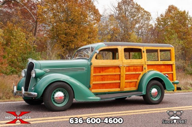 1936 Green and Wood Plymouth Suburban Wagon