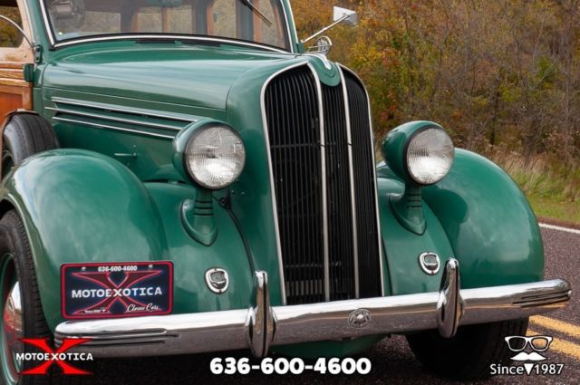 1936 Green and Wood Plymouth Suburban Wagon
