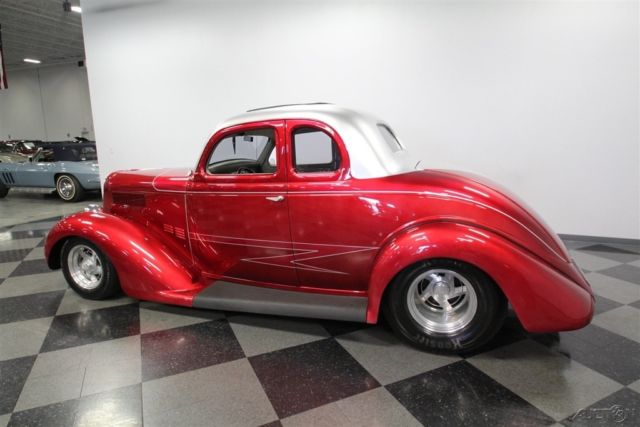 1936 Red Plymouth Business Coupe