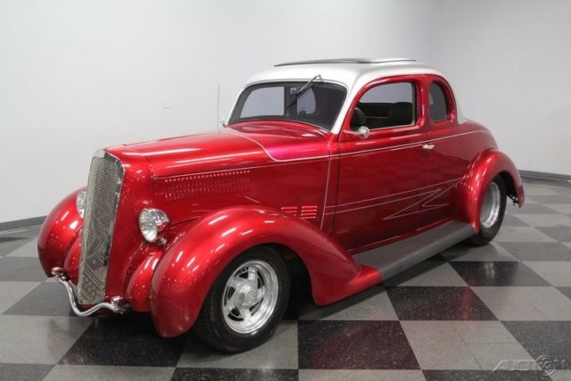 1936 Red Plymouth Business Coupe