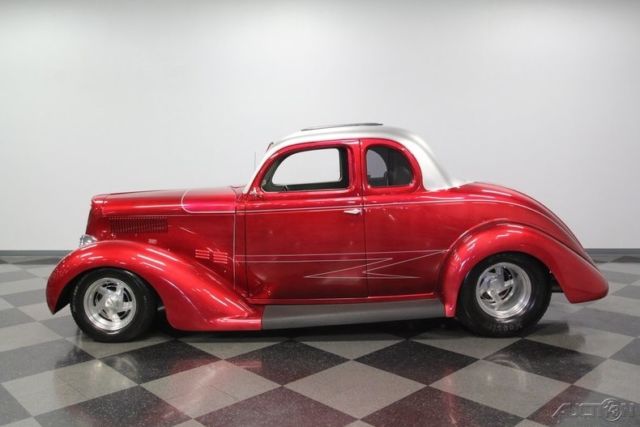 1936 Red Plymouth Business Coupe
