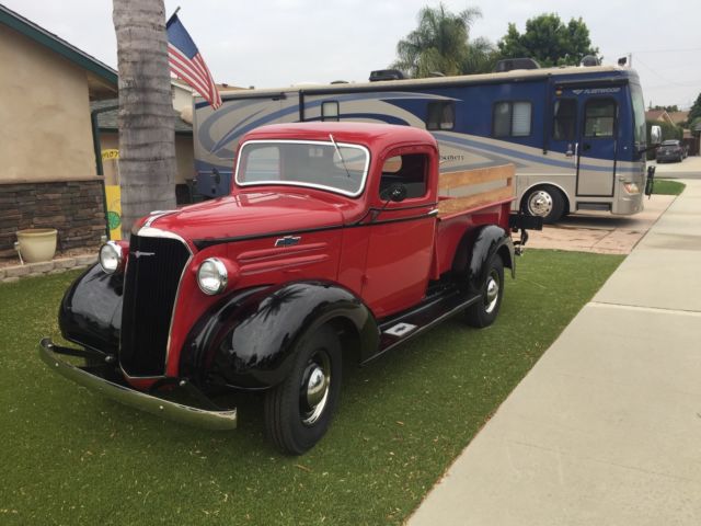 1937 Red and Black Chevrolet Other Pickups Truck