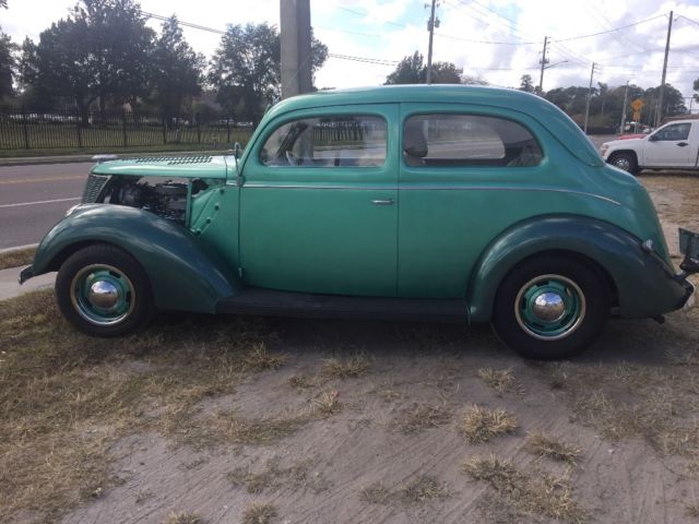 1937 Two tone Green Ford Other Humpback