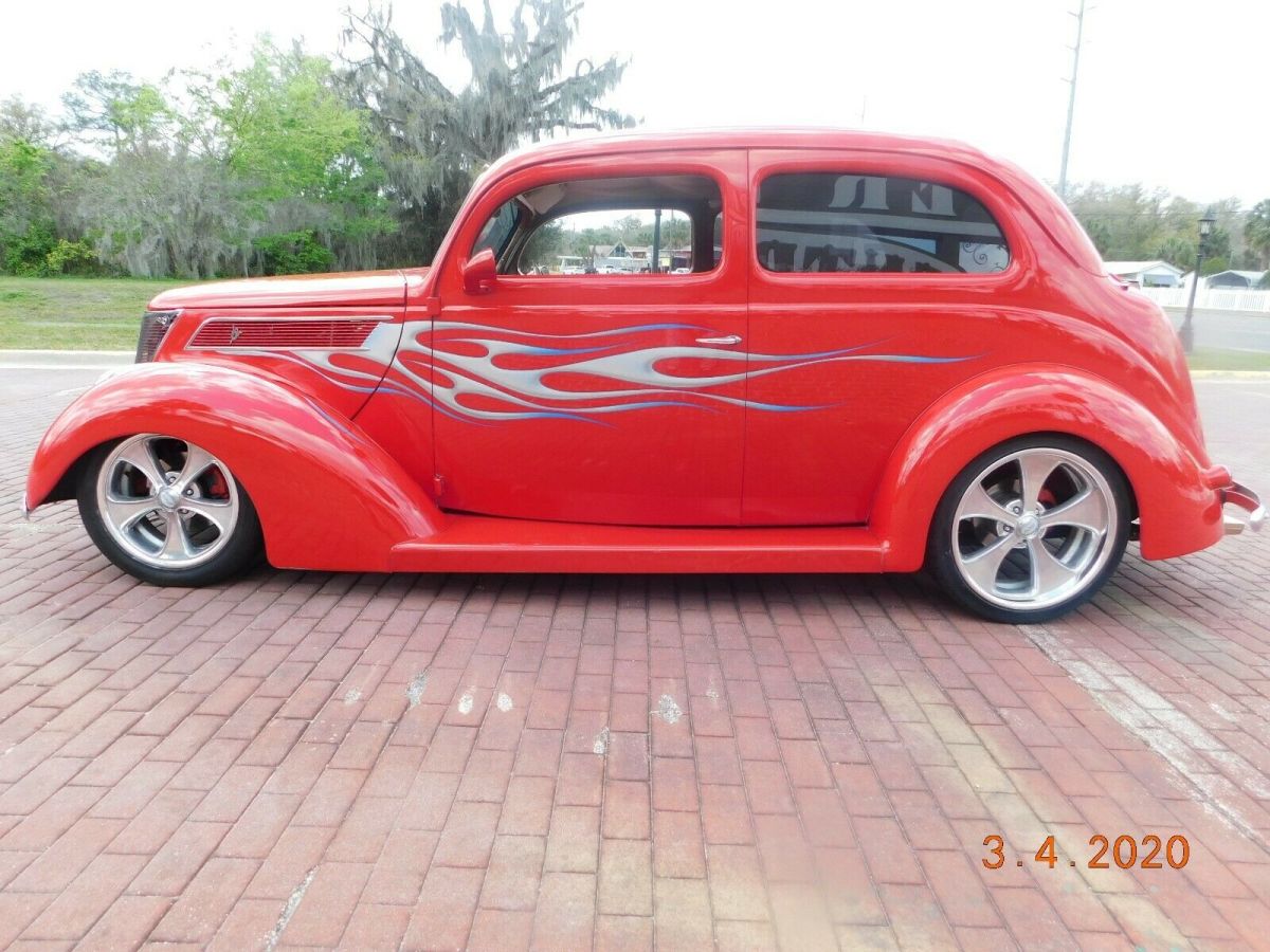 1937 Red Ford 2 Door Sedan Sedan