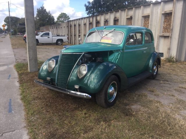 1937 Two tone Green Ford Other Humpback