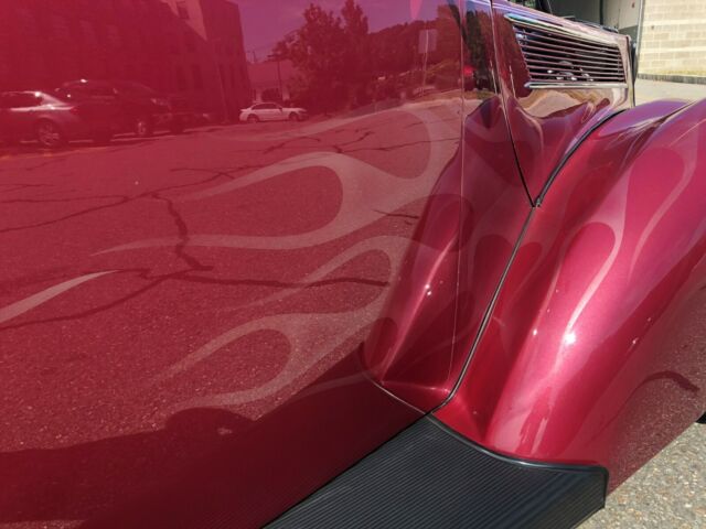 1937 Wine Metallic w/ Platinum Ghost Flames Ford 3 Window Coupe Hotrod Coupe