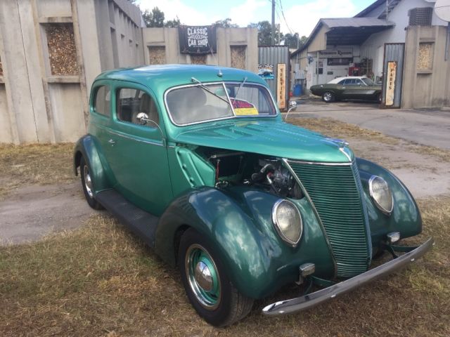 1937 Two tone Green Ford Other Humpback