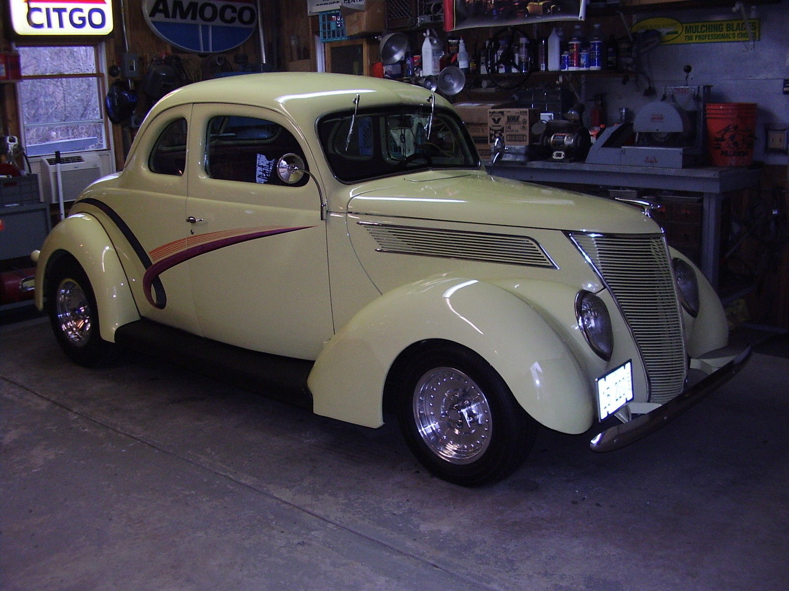 1937 Burgundy Ford Other Coupe