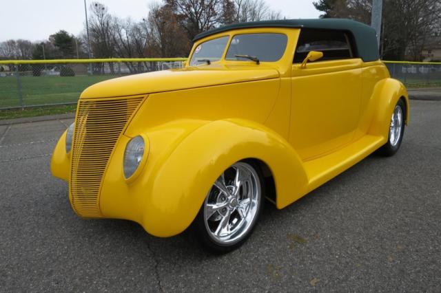 1937 Yellow Ford Street Rod Convertible